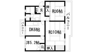 中山五月台14号棟の物件間取画像